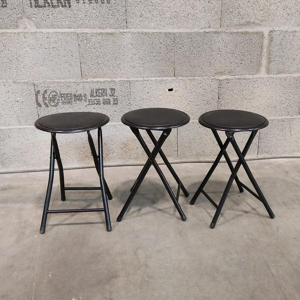 Lot de 3 mini tabouret Noir - Publicité