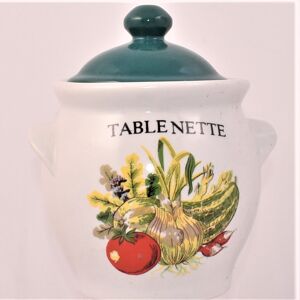 Ancien pot poubelle de table vintage  Blanc - Publicité