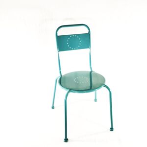 petites chaises de jardin en metal Bleu - Publicité