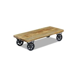 VIDAXL Table basse en bois de manguier 120 x 60 x 30 cm - Publicité