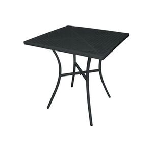 Bolero Table bistro carrée noire 70 cm en acier ajouré - Publicité