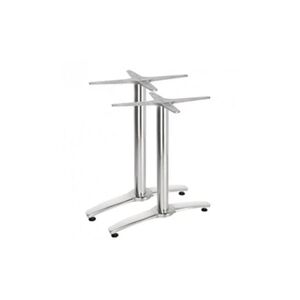 Bolero Pied de Table Double Aluminium pour Plateau 1100/700 - x 2 - - - Aluminium 590x590x673mm - Publicité