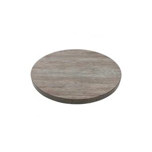 Bolero Plateau de table rond 600 mm effet bois gris - - Bois - Publicité