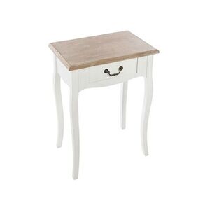 ATMOSPHERA - Table de chevet Chrysa - L. 47 x H. 65 cm - Blanc - Chrysa - Publicité