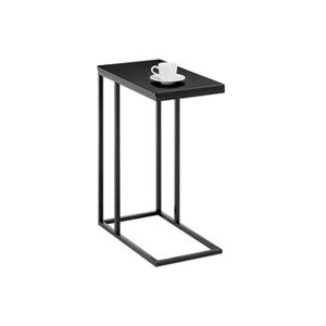 Idimex Table d'appoint rectangulaire DEBORA, en métal noir et décor noir mat - Publicité