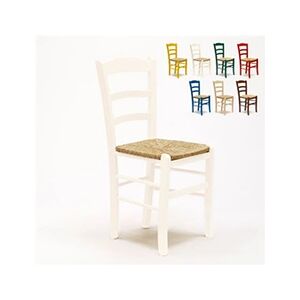 AHD Amazing Home Design - Lot 20 Chaises Bar Bois Design Vintage Paesana, Couleur: Blanc Shabby - Publicité