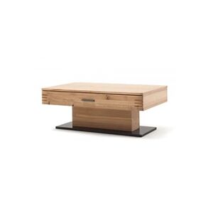 Pegane Table basse avec rangements en chêne sombre bianco - L.115 x H.45 x P.70 cm -- - Publicité
