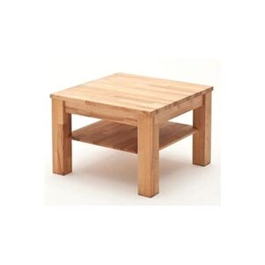 Pegane Table basse avec rangements en bois chêne huilé - L.65 x H.45 x P.65 cm -- - Publicité