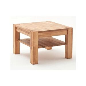 Pegane Table basse avec rangements en hêtre massif huilé - L.65 x H.45 x P.65 cm -- - Publicité