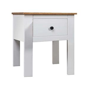 VIDAXL Table de chevet Blanc 46x40x57 cm Pin Gamme Panama - Publicité