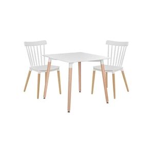 SKLUM Ensemble avec une table royal (80x80) et 2 chaises royal Blanc - Publicité