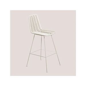 SKLUM Tabouret Haut de Jardin en Rotin Synthétique Gouda Colors Blanc Blanc ?75 cm 100 - 110 cm - Publicité