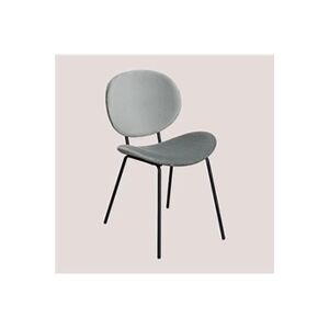 SKLUM Chaise en velours Laure Noir Celadon Mousse 80 cm - Publicité