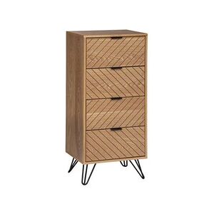 Pegane Console avec 2 tiroirs en bois / fer coloris marron - Longueur 110 x Profondeur 40 x Hauteur 85 cm -- - Publicité