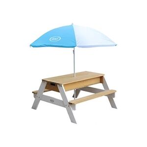 Axi Table sable et eau NICK Brun Blanc avec parasol Bleu Blanc 90x80x56cm - Publicité