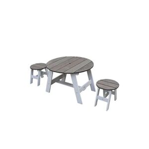 Axi Ensemble table et 2 tabourets Picnic ronds Blanc Gris - Publicité