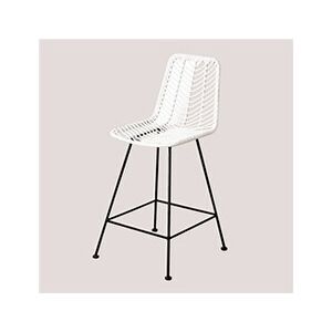 SKLUM Tabouret Haut en Rotin Synthétique Gouda Colors Blanc Noir ?65 cm - Publicité