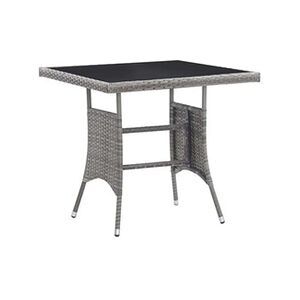 VIDAXL Table de jardin - Carré - 80x80x74 cm Résine tressée - Anthracite - Publicité