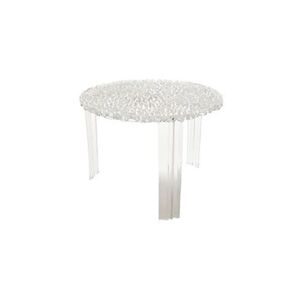 Kartell table basse t-table h 36 "moyenne" (cristal - pmma transparent) - Publicité