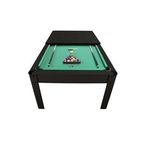 Play4fun Billard Américain HARMONY 6Ft - 206,5 x 116,5 x 80 cm avec accessoires et plateau dînatoire - Couleur Noir - Vert - Publicité