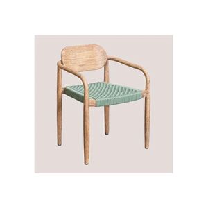 SKLUM Lot de 2 chaises de salle à manger Naele avec accoudoirs Vert Aquamarine 74 cm - Publicité