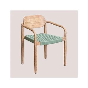 SKLUM Lot de 4 chaises de salle à manger Naele avec accoudoirs Vert Aquamarine 74 cm - Publicité