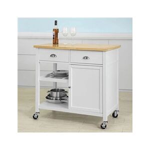 SoBuy FKW62-WN Desserte Roulante Chariot de Cuisine de Service Armoire Meuble de Rangement - Publicité