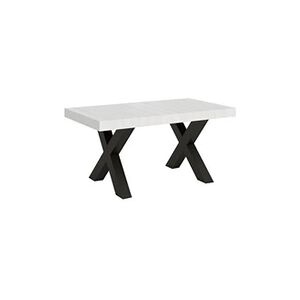 Itamoby Table extensible 90x160/264 cm Traffic Frêne Blanc cadre Anthracite - - Publicité