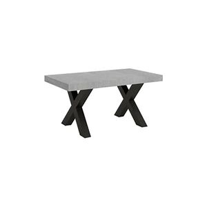 Itamoby Table extensible 90x160/264 cm Traffic Ciment cadre Anthracite - - Publicité