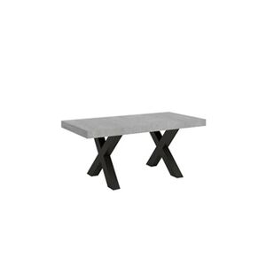 Itamoby Table extensible 90x180/284 cm Traffic Ciment cadre Anthracite - - Publicité