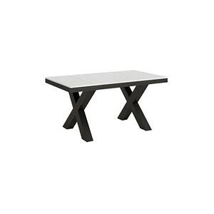 Itamoby Table extensible 90x160/264 cm Traffic Evolution Frêne Blanc cadre Anthracite - - Publicité