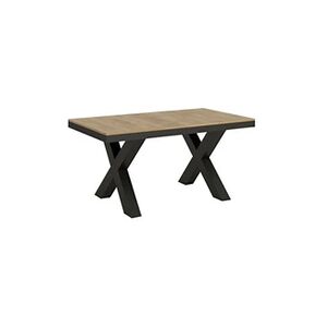 Itamoby Table extensible 90x160/264 cm Traffic Evolution Chêne Nature cadre Anthracite - - Publicité