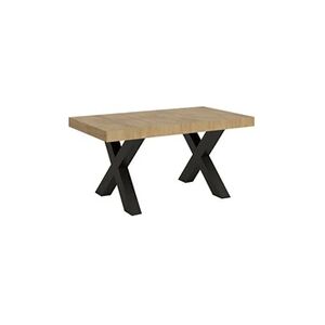 Itamoby Table extensible 90x160/420 cm Traffic Chêne Nature cadre Anthracite - - Publicité