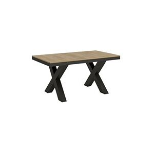 Itamoby Table extensible 90x160/420 cm Traffic Evolution Chêne Nature cadre Anthracite - - Publicité