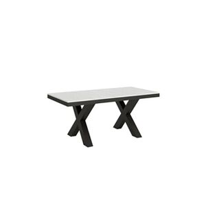 Itamoby Table extensible 90x180/440 cm Traffic Evolution Frêne Blanc cadre Anthracite - - Publicité