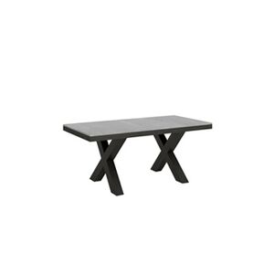 Itamoby Table extensible 90x180/440 cm Traffic Evolution Ciment cadre Anthracite - - Publicité