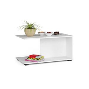 Akord Table à café table basse MARGO Blanche 90 cm couleur Blanc 90x50x45 cm - Publicité