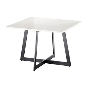 Pegane Table basse coloris blanc/ pieds en métal laqué - Longueur 65 x Hauteur 44 x Profondeur 55 cm - - - Publicité