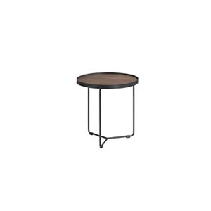 Angel Cerda Table d'angle ronde en bois et acier 2028C, Ø50 x 50 cm. - - Publicité