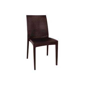 Bolero Chaise bistro en rotin PP marron - x 4 - Publicité