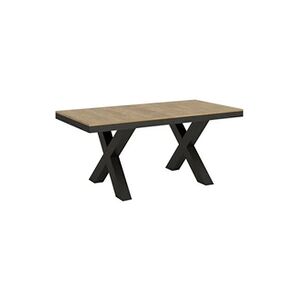 Itamoby Table extensible 90x180/440 cm Traffic Evolution Chêne Nature cadre Anthracite - - Publicité