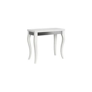 Itamoby Console extensible portefeuille 90x45/90 cm Olanda Librox Frêne Blanc cadre Gris - - Publicité