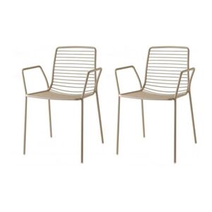 Scab Design Chaise Lot de 2 fauteuils acier Summer taupe - Publicité