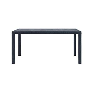 VIDAXL Table de jardin Anthracite 150x90x72 cm Plastique Aspect rotin - Publicité