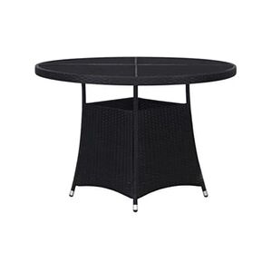 VIDAXL Table de jardin Noir 110 x 74 cm Résine tressée - Publicité