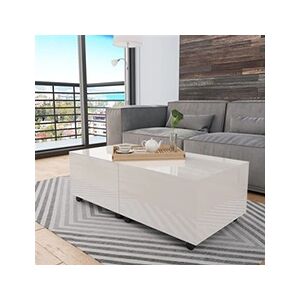 VIDAXL Table basse Blanc brillant 120 x 60 x 35 cm - Publicité