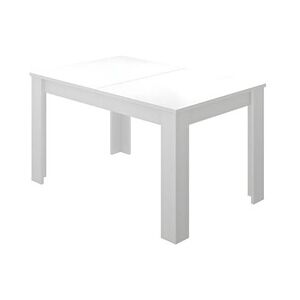 Vente-Unique Table à manger extensible BALKIS - Coloris : Blanc - Publicité