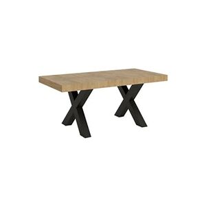 GENERIQUE Table extensible 90x180/440 cm Traffic Chêne Nature cadre Anthracite - ITAMOBY - Publicité