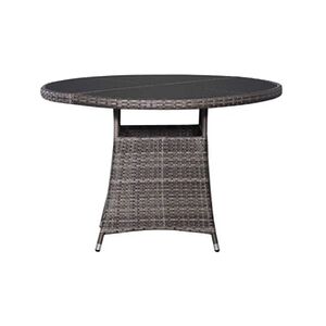 VIDAXL Table de jardin Gris 110 x 74 cm Résine tressée - Publicité