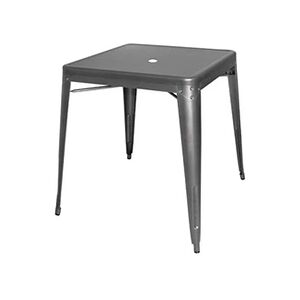 Bolero Table Carrée en Acier Gris Métallisé 668mm Bistro - Publicité